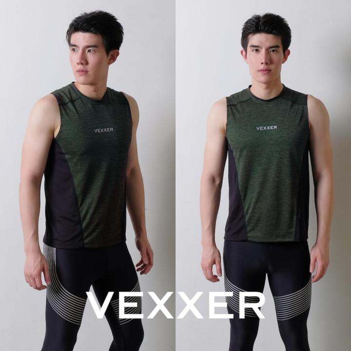 vexxer-topdye-running-tanktop-z01-สีเขียวขี้ม้า-เสื้อกีฬา-แขนสั้น-เสื้อยืด-เสื้อวิ่ง-ออกกำลังกาย