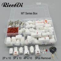 ▼ 1 Box 423Pcs MT090 2/3/4Pin White Black Automotic Waterproof Female Male Connector With Terminals