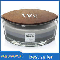 Home Decor Candles &amp; Home Fragrance WoodWickTrilogy เทียนวงรี,Warm Woods Air Freshener