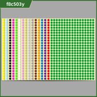 F8C503Y หลากสี สติ๊กเกอร์ลายจุด 1/4ค่ะ วงกลมวงกลม ป้ายลายจุด 6528ชิ้นค่ะ เล็กๆน้อยๆ ออฟฟิศสำหรับทำงาน