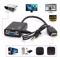 สายแปลงจาก HDMI ออก VGA+audio, HDMI to VGA + audio Converter Adapter, HD1080p Cable Audio Output