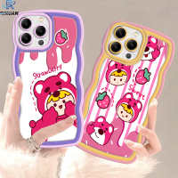 Rixuan เคส Realme C53 C55 C33 C30s C30 C31 C11 C35 Realme10 9i 8i 6มี5 7i C15 C25 C21Y C25Y C12 C20 C2 Narzo50น่ารักสตรอเบอรี่หวานๆเคสนิ่มขอบลอน