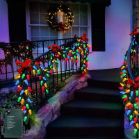 LED String Lights Outdoor Christmas Decorations 5M 50 LEDs Strawberry Battery Operated Fairy Strings Lights 8 Modes Garland