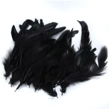 20Pcs/Lot Black Feathers for Crafts Ostrich Rooster Goose Feather Natural  Pluma for DIY Handicraft Accessories