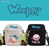 Pokemon Wooper กระเป๋าสะพายเกมอุปกรณ์ต่อพ่วงพิมพ์น่ารักสี่สีชายและหญิงกระเป๋าสี่เหลี่ยมเล็กกระเป๋าเป้สะพายหลังแนวทแยง