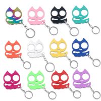 New Multi-functional Cat Face Female Key Chain Outdoor Small Tool Finger Bottle Opener Keychain Key Chains