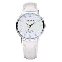 ⌚YAZOLE นาฬิกาคู่กระจกสีฟ้านาฬิกาควอตซ์กันน้ำของผู้ชายธุรกิจมีสไตล์สำหรับผู้ชายและผู้หญิง