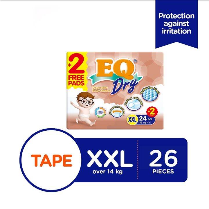 Buy now EQ Dry Econo Pack XXL 24's Tape Baby Diapers Lazada PH