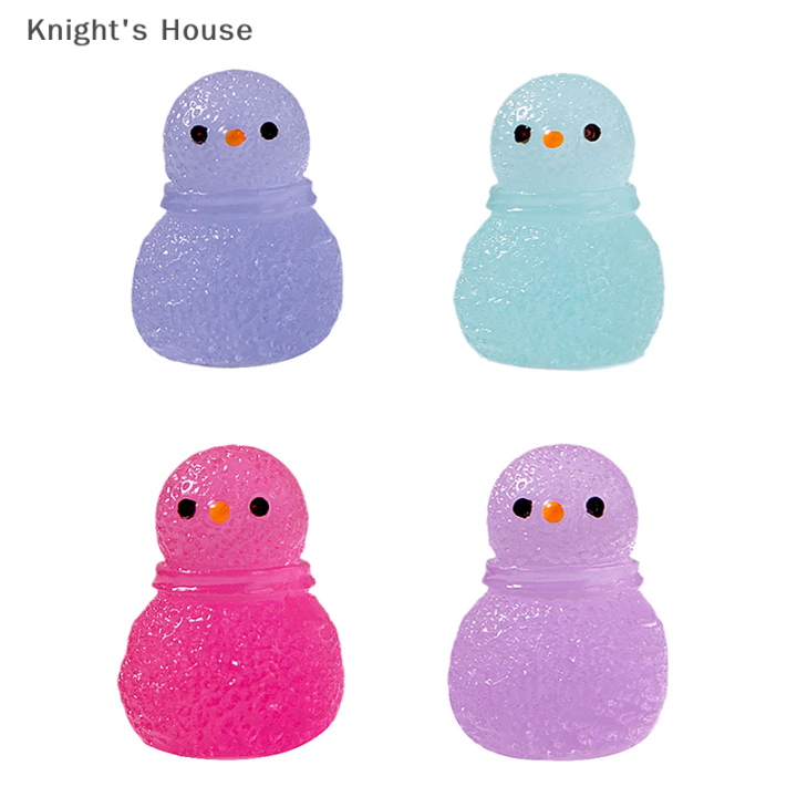 knights-house-5ชิ้นเรซินเรืองแสงหิมะคิงส์เครื่องประดับภูมิทัศน์ขนาดเล็กแบบทำมือตกแต่งสวนบ้านรถ