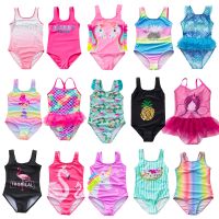 ☽❈☁ 2-16years Girls Swimsuit One Piece Swimsuit 2022 Fashion Rainbow Mermaid Swimwear For Children Summer Bathing Suits