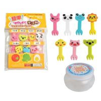 1Set Animal Kingdom Fruit Fork Mini Cartoon Children Snack Cake Dessert Pick Toothpick Bento Lunches Party Decoration