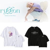 GOT7การรวมกันแบมบัมอัลบั้ม Ribbon รอบๆรุ่นเดียวกันเชียร์แขนเสื้อครึ่งแขนเล่นเพลงเสื้อผ้าเสื้อยืดคอกลมแขนสั้น หนุ่มหล่อ