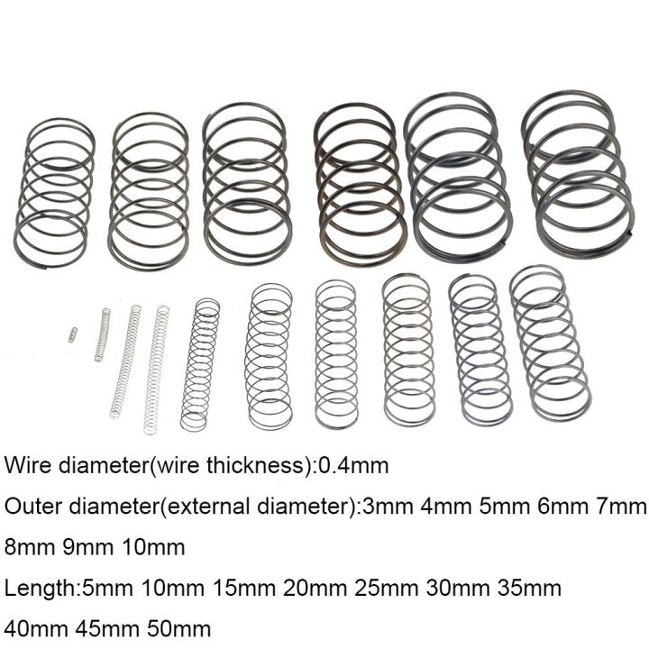 10pcs-0-4-3-4-5-6-7-8-9-10mm-5-50mm-spring-steel-small-compression-release-mechanical-return-spring-pressure-spring-od-3mm-4mm-electrical-connectors