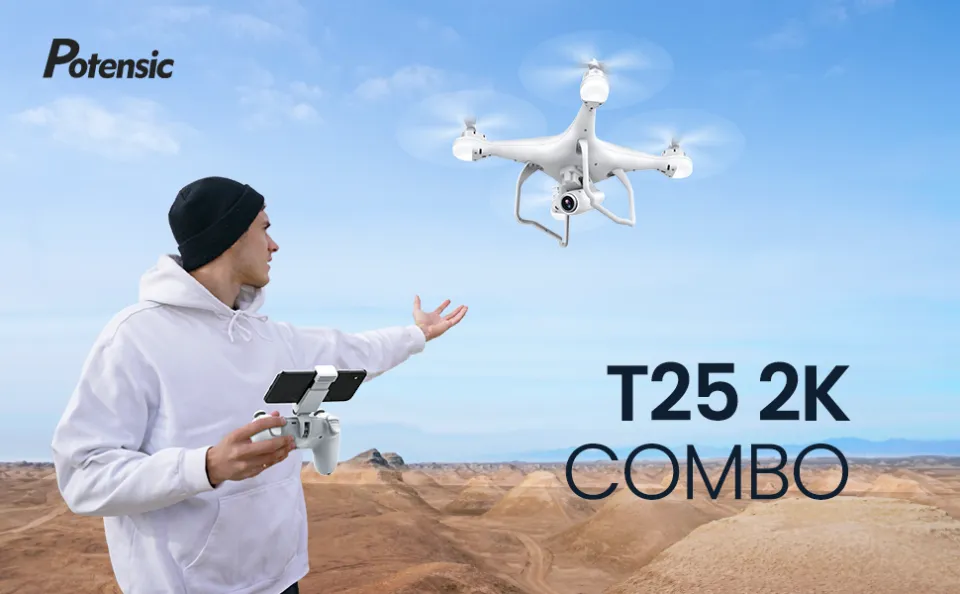 PRE-ORDER] Potensic T25 Drone with 2K Camera for Adults, RC FPV GPS Drone  with WiFi