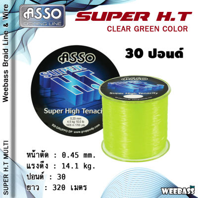 อุปกรณ์ตกปลา WEEBASS สายเอ็น - รุ่น ASSO SUPER H.T. 1/8LB CLEAR GREEN (สีเขียว) สายเอ็นโหลด เอ็นตกปลา