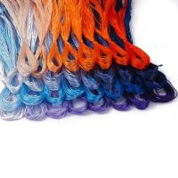 7 8pcs Top Quality Multicolor Silk Thread Embroidery Thread DIY Hand Embroidery Floss Cross Stitch Thread Sewing Supplies