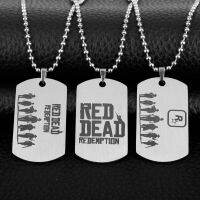 New&amp;Hot Game Red Dead Redemption 2 Necklace Stainless Steel Pendant Beaded Chain Jewelry for RDR2 Game fans Unisex 3 Styles Fashion Chain Necklaces