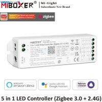 Mipoxer Zl5 Zigbee 3.0 2.4G 5 In 1ตัวควบคุมแถบไฟ Led สนับสนุนจังหวะดนตรี Amp; 2.4Ghz ระยะไกลแอป Wifi ควบคุมด้วยเสียง Dc12v 24V