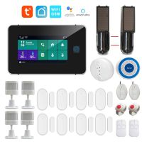 【LZ】❈  WiFi GSM Tuya Smartlife APP Intelligent Home Burglar Alarm System 4.3 Inch Touch Panel Support Google Home Alexa