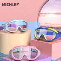 Michley แว่นตาว่ายน้ำเด็กแว่นตาว่ายน้ำเด็กแว่นตาว่ายน้ำแว่นตาป้องกัน UV ไร้ที่ติปรับได้