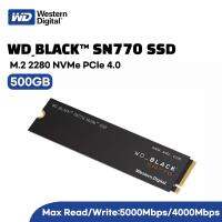 Western Digital WD สีดำ SN770 NVMe SSD 500GB การเล่นเกมภายใน Solid State Drive Gen4 PCIe M.2 2280สูงสุด5150เมกะไบต์วินาที