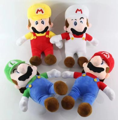 หมอนตุ๊กตานุ่มสำหรับเด็กฟิกเกอร์15-25ซม. อะนิเมะ Super Mario Bros Luigi เกมตุ๊กตาผ้ากำมะหยี่ของเล่นของขวัญวันเกิดตกแต่ง