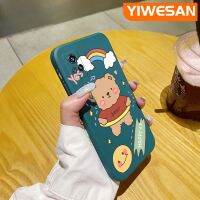 YIWESAN เคสสำหรับ Vivo V20เคส2021 2020 V20หมีสุขสันต์การ์ตูนเคสมือถือนิ่มบางลายเคสขอบสี่เหลี่ยมด้านข้างซิลิโคนเคสป้องกันการกระแทก