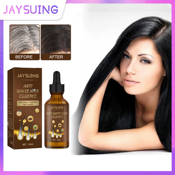 Jaysuing Anti White Hair Essence Natural Hair Blackening Essence ...