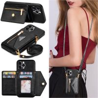 หนังปกคลุมกระเป๋าสตางค์ crossbody สำหรับ iphone 14 13 12 11 14pro 14 พลัส 12pro 11pro 13pro สูงสุด x xr xs p ro สูงสุด 7 8 พลัสกรณีโทรศัพท์กับผู้ถือบัตรเชือกเส้นเล็กสายตารางกันกระแทกปก