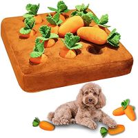 ATUBAN Snuffle Mat,Sniffling Mat,Dog Plush Carrot Toy Mat,Innovative Plush Vegetable Field Pull Radish Plush Carrot Dog Chew Toy