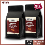 1Kg Bột cacao nguyên chất không đường Heyday