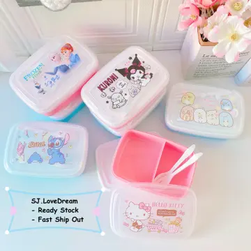 Sanrio Hello Kitty 2-Stage Bento Box Girls Plastic Lunch Container Pink Kids