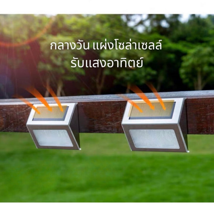 ไฟโซล่าเซลล์led-ติดผนัง-โคมไฟโซลาเซลล์ไร้สาย-โคมไฟทางเดิน-โซล่าเซลล์-ไฟรั้ว-รั้วสวน-ไฟสวน-ไฟทางเดิน-ไฟบันได-โคมไฟไร้สาย-โคมไฟ-yw-003