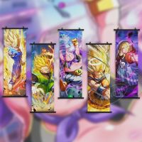 【CW】✁  Wall Artwork Anime Canvas Pictures Super Saiyan Painting Majin Buu Print Poster Hanging Scrolls Goku Decoration