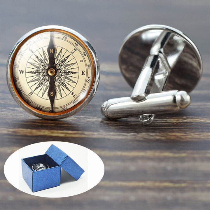 เข็มทิศ-cuff-links-เข็มทิศวินเทจนาฬิการูปแบบเรือใบ-alloy-cuff-links-สำหรับชายของขวัญแก้ว-cabochon-its-not-a-เข็มทิศจริง-yrrey