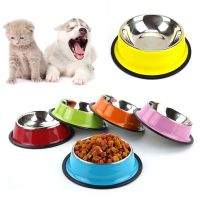 Stainless Steel Pet Bowl Pet Feeding Supplies Cat Feeding Dog Bowls Food Bowls pet stainless steel bowl Water Drinking Colorful