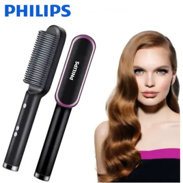 Philips Heated Straightening Brush with Silk Protect technology, Keratin  Ceramic coating, Storage hook (BHH730/00) | Vijay Sales