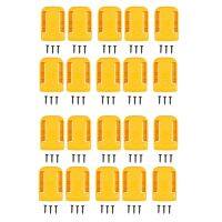 20Packs Battery Holders for Dewalt 20V Mount Dock Fit for 20V 60V MAX Yellow (No Battery)