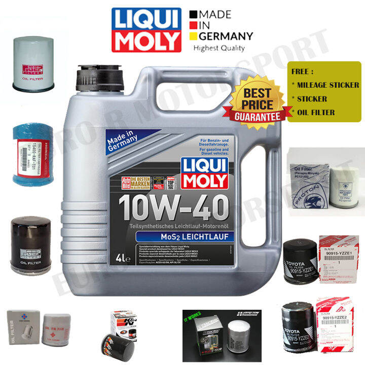 LIQUI MOLY ENGINE OIL 10W40 MOS2 LEICHTLAUF 4L Lazada