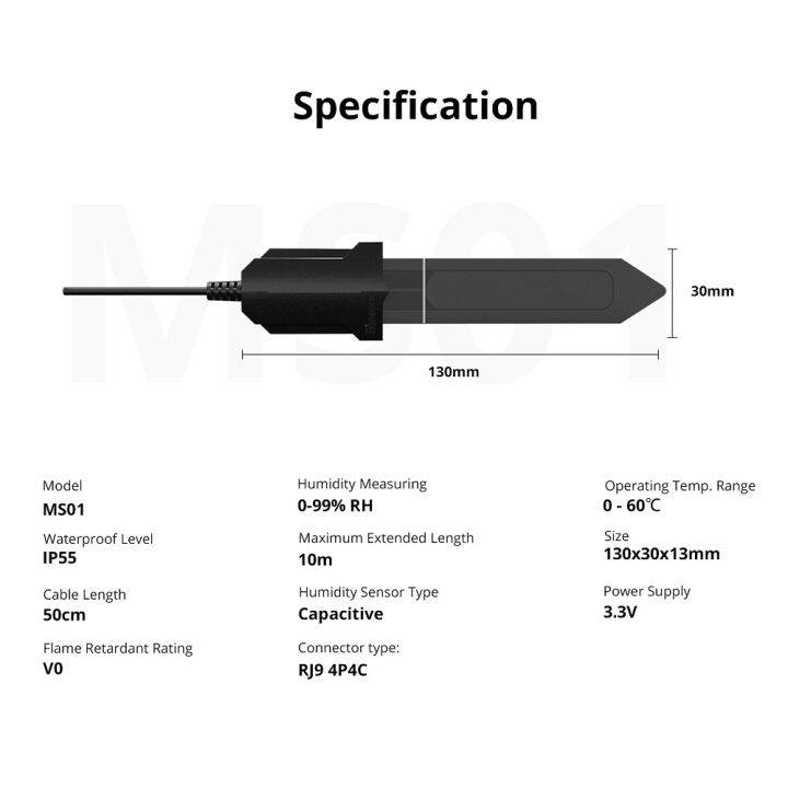 sonoff-ms01-wifi-สมาร์ทเซ็นเซอร์ความชื้นในดินพร้อมอะแดปเตอร์-rj9-home-soil-hygrometer-การตรวจจับความชื้นสำหรับ-sonoff-th-eliteorigin