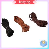 LIAOYING สายหนังนิ่ม faux Leather CORD String ROPE เชือกกำไลข้อมือ สายหนังแท้ หนังนิ่ม faux สายสร้อยคอผ้า สายหนังกลับ สายสีน้ำตาล หนังนิ่มนิ่ม