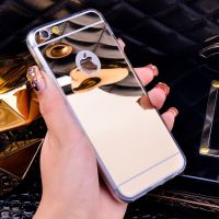 ▧▤﹊ Luxury Mirror Phone Case for iPhone X Cases for iPhone 4 4S 5 5S 6 6S 7 8 Plus Back Cover Soft TPU Full edge Protection Cases