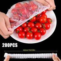 【hot】 200pcs Disposable PE Elastic Fresh-keeping Cover Plastic Refrigerator Fruit Wrap Film Food Stretch Lids