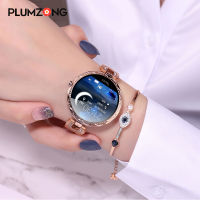 PLUMZONG Fashion Womens Smart Watch Waterproof Wearable Device Monitor Sports Smartwatch For Women Ladies