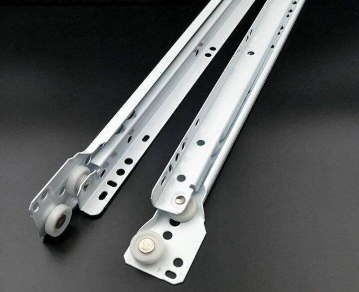 10 to 24 Drawer Slide Roller Bottom Runner Laci Cabinet Rail Besi | Lazada