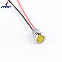 12mm 12V/220V LED Pilot 150mm Cable Metal Ball Mini Machine Light Waterproof Warning Signal Electric Equipment Indicator Light