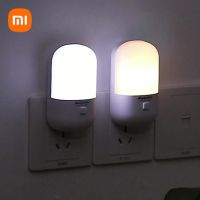 เหมาะสำหรับสวิตช์ไฟ Xiaomi แผ่นเรืองแสงไฟ LED กลางคืนพร้อมปลั๊ก EU US ไฟติดผนังขนาดเล็กสำหรับทางเดินห้องโถงห้องนอนบันไดตกแต่งโคมไฟหัวเตียง