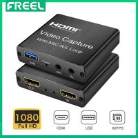 FREEL HDMI การ์ดบันทึกวิดีโอ4K 1080P การ์ดบันทึกเกม USB เครื่องบันทึก2.0อุปกรณ์กล่องสำหรับการบันทึกวิดีโอสตรีมมิ่งสด