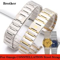 Stainless Steel Watchband For Omega CONSTELLATION Watch Strap 22x14mm 17x11mm Wrist men And woman Bracelet Folding Clasp Logo On