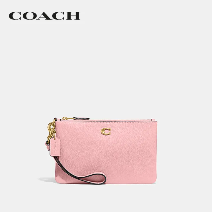 coach-กระเป๋าคล้องมือขนาดเล็กผู้หญิงรุ่น-small-wristlet-สีชมพู-ch818-b4s9m